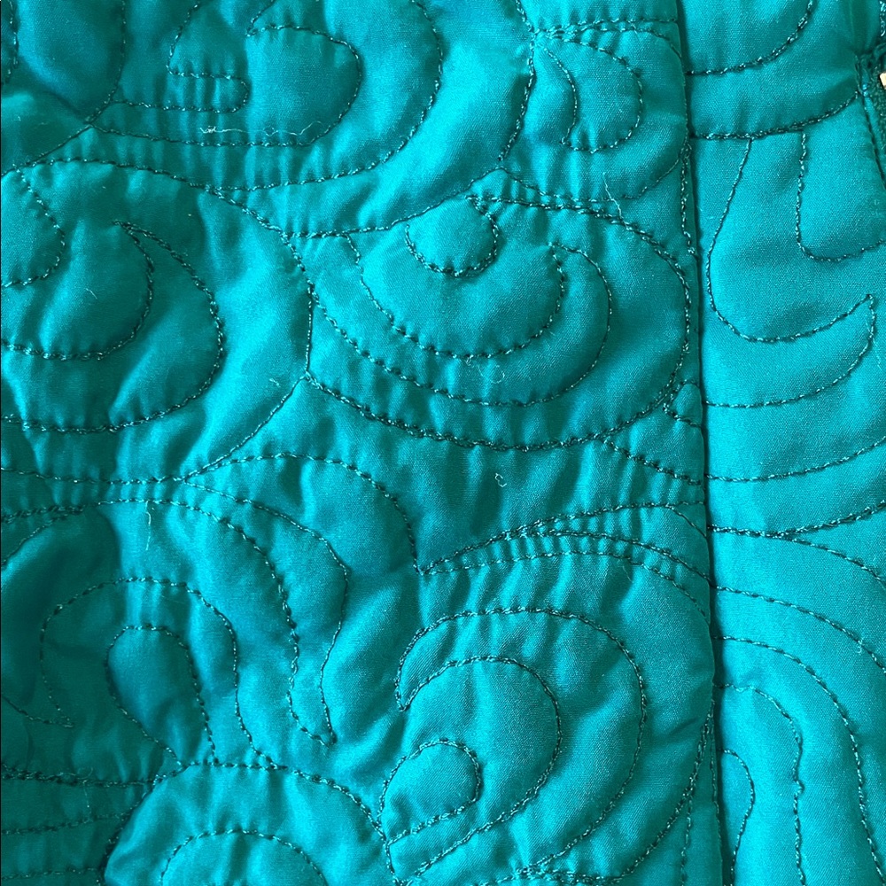 CJ Banks Teal Quilted Vest - Picture 3 of 5